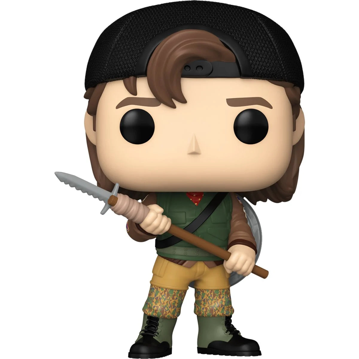 Stranger Things Season 5 Steve Harrington Funko Pop! Vinyl Figure #1888 shown out of the box holding a serrated sword