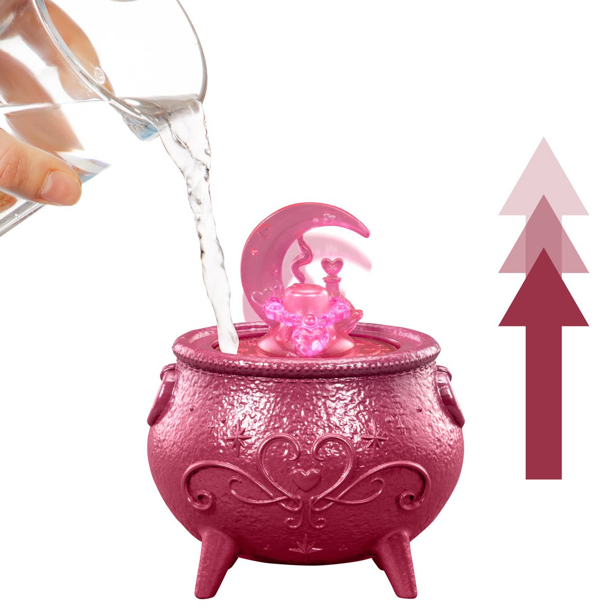 Moonspell Magic Carina Song Doll - Magic cauldron water reveal showing hidden amulet necklace surprise