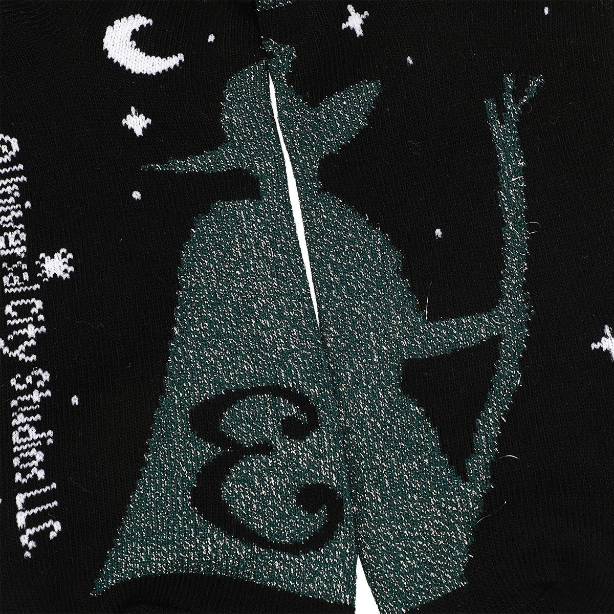 Wicked Elphaba and Glinda Silhouette Scalloped Cuff Ankle Sock 5-Pack