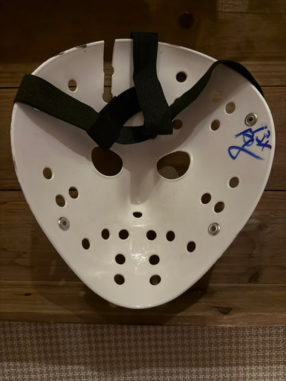 13X Studios Jason Part 4 Inspired Ivory Axe-Cut Hockey Mask - original photo IMG_9453