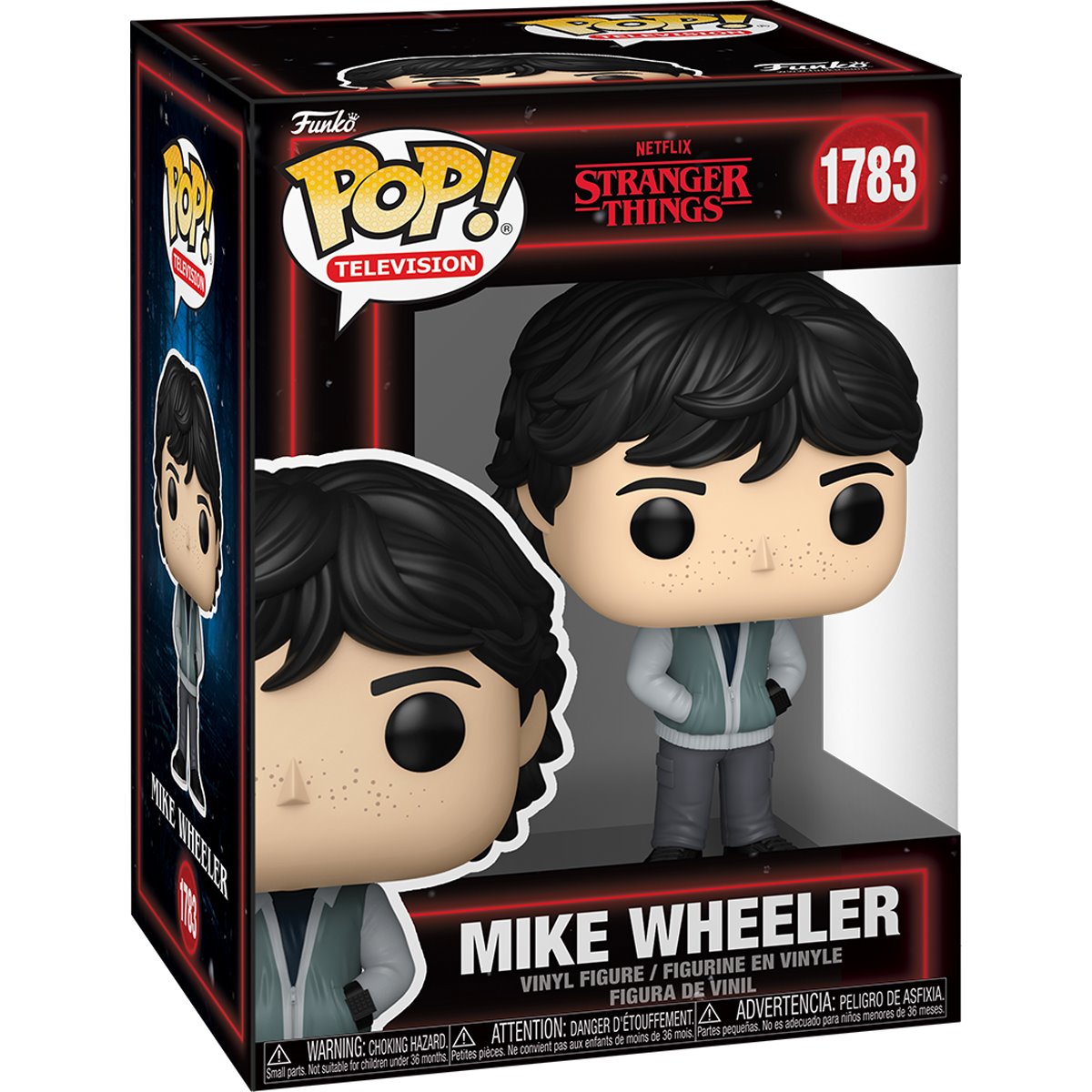 Stranger Things Season 5 Mike Wheeler Funko Pop! Vinyl Figure #1783 in the front-facing retail box