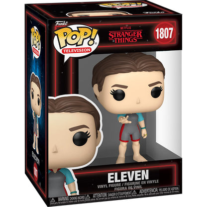 Stranger Things Eleven Funko Pop! Television vinyl figure #1807 in window box, three-quarter front view