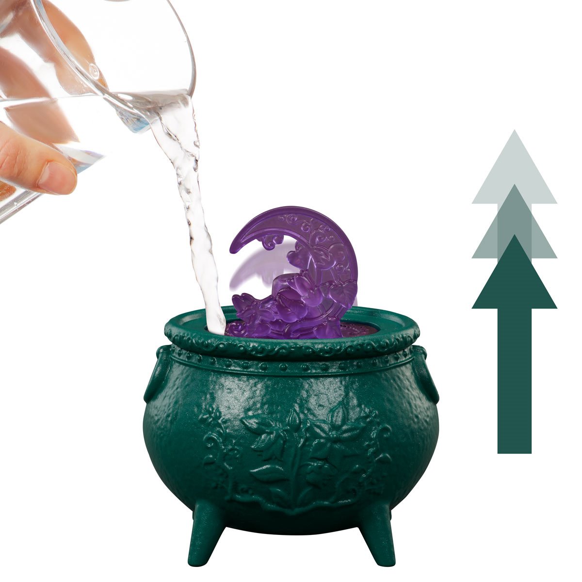 Detailed view of Moonspell Magic Willow Thorne Monster High doll's accessories, including the spell jar, potion bottle, and nature spellbook.