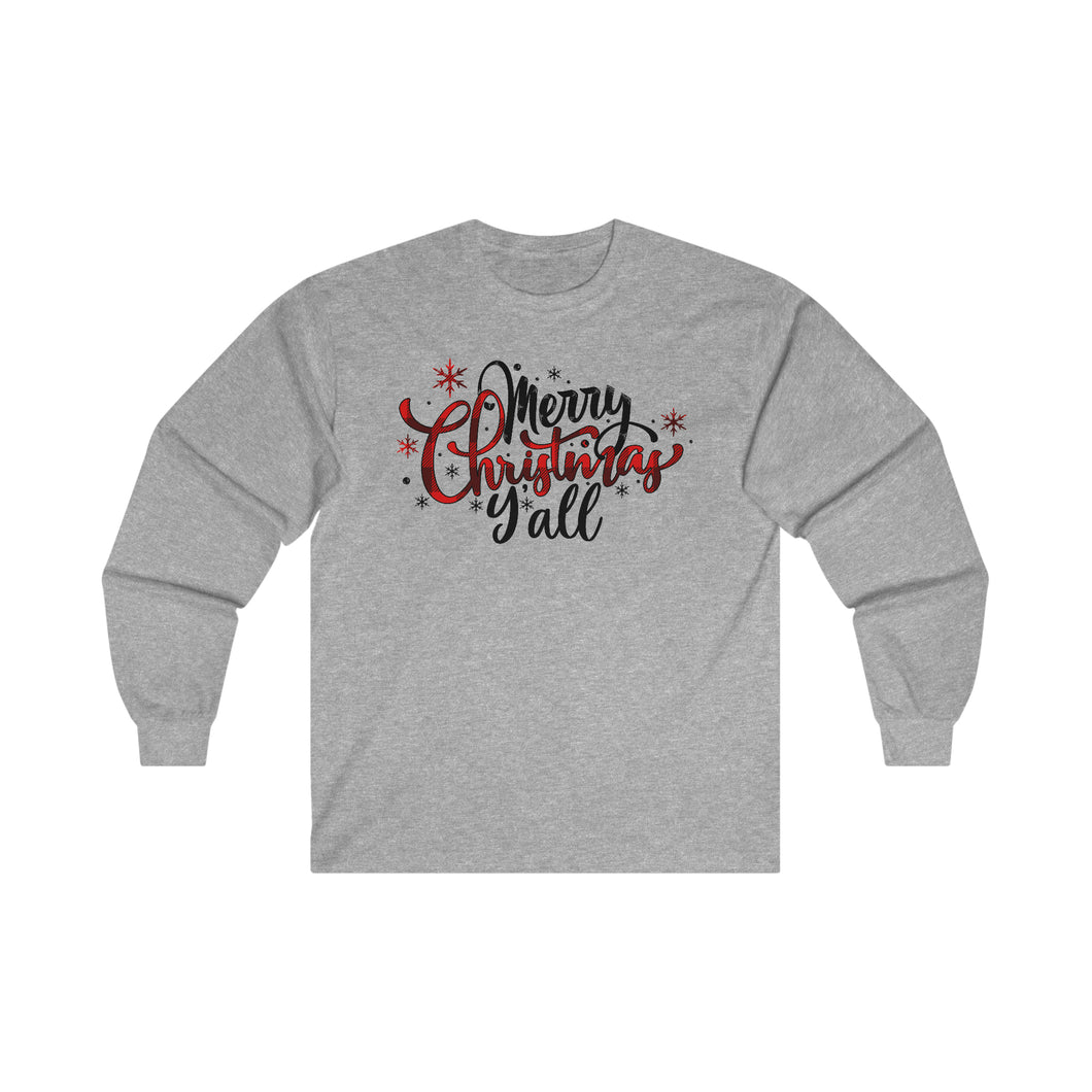 Merry Christmas Y'all Long Sleeve Tee