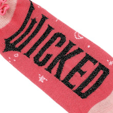 Load image into Gallery viewer, Wicked Elphaba and Glinda Silhouette Scalloped Cuff Ankle Sock 5-Pack
