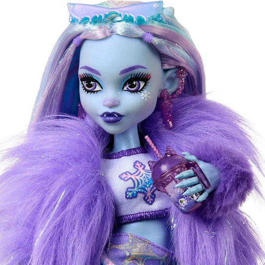 Monster High Abbey Bominable doll in snowflake-inspired outfit