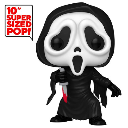 Ghost Face 10-inch Super Sized Funko Pop! Vinyl Figure #1608 standing with a knife
