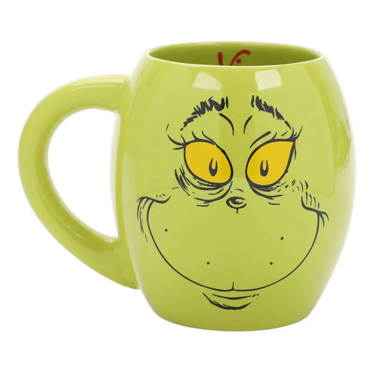 How The Grinch Stole Christmas Naughty & Nice 18oz sculpted ceramic mug, front view