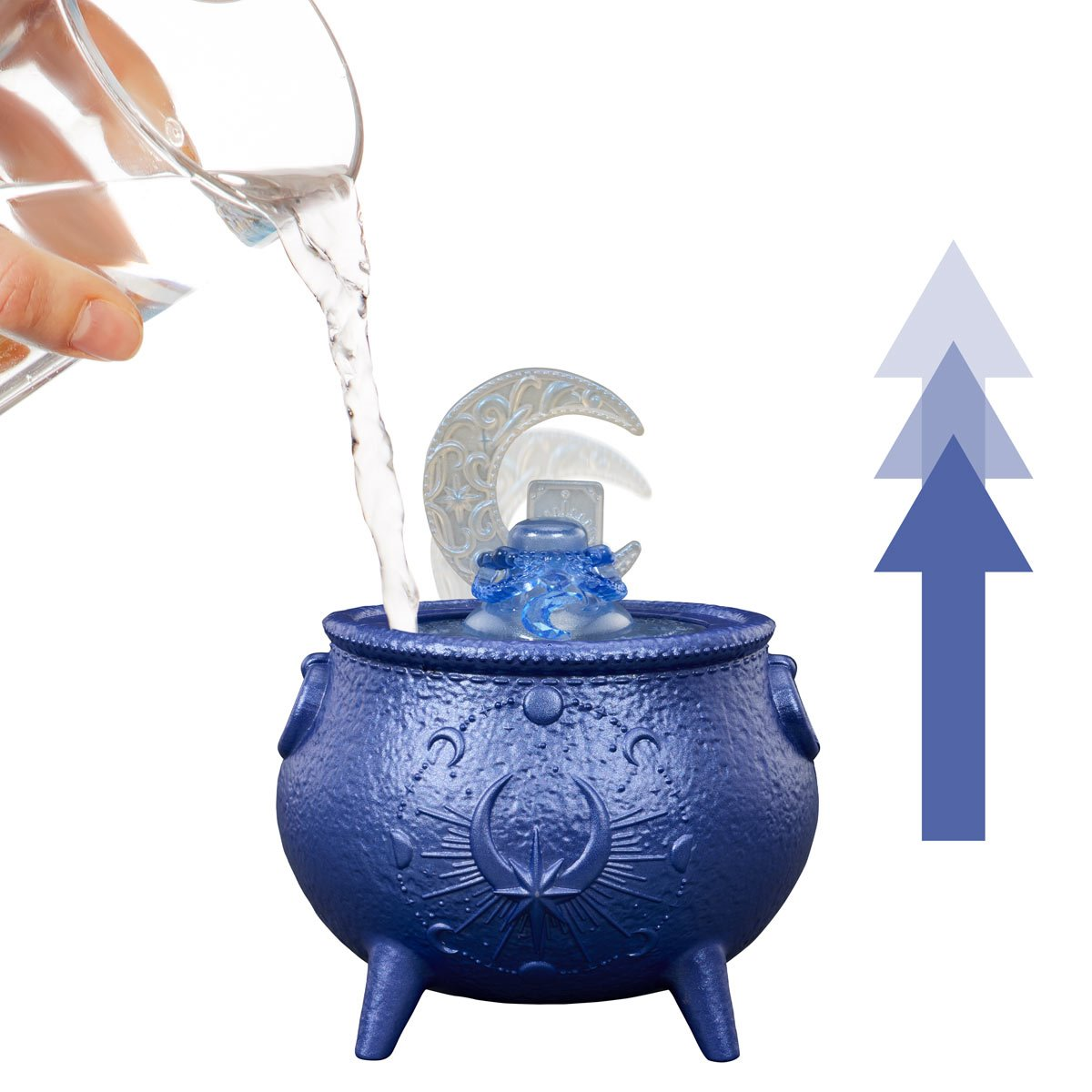 Moonspell Magic Claire De Luna Doll - Magic cauldron water reveal showing hidden moon amulet necklace surprise