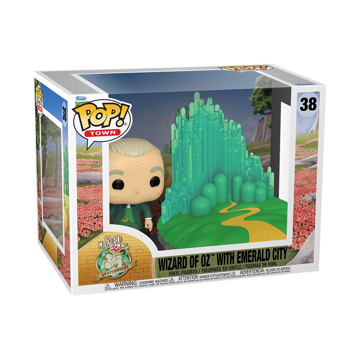 The Wizard of Oz 85th Anniversary Wizard of Oz with Emerald City Funko Pop! Town #38 official alternate product view