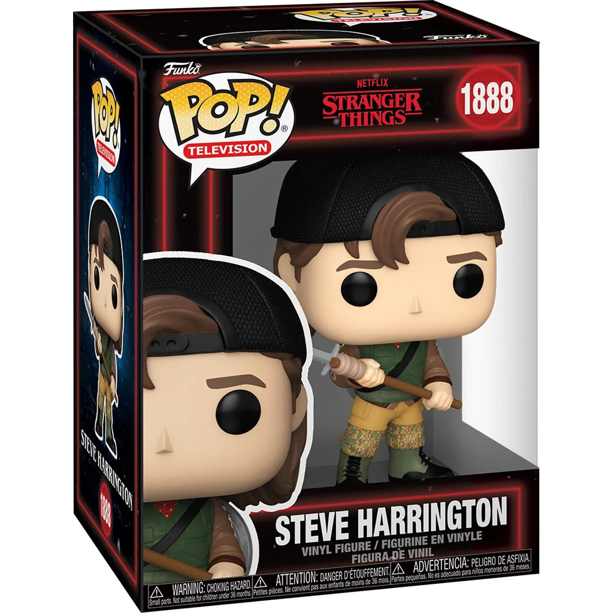 Stranger Things Season 5 Steve Harrington Funko Pop! Vinyl Figure #1888 in front-facing window box packaging