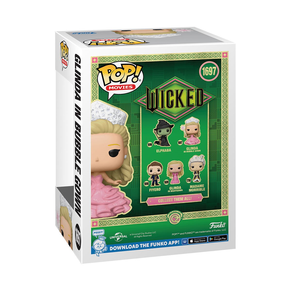 Wicked Part 1 Glinda in Bubble Gown Funko Pop! Vinyl Figure #1697 official product gallery view 3