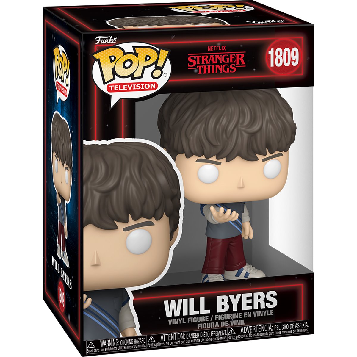 Stranger Things Will Byers Funko Pop! Television vinyl figure #1809 in front-facing retail box