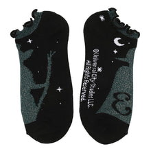 Load image into Gallery viewer, Wicked Elphaba and Glinda Silhouette Scalloped Cuff Ankle Sock 5-Pack
