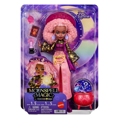 Moonspell Magic By Monster High Rae Lumina Doll - Official Mattel packaging box front view