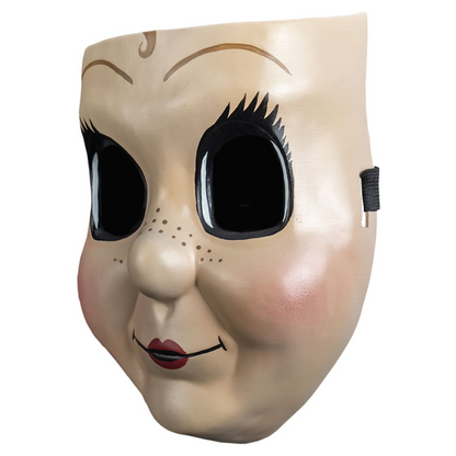 The Strangers: Chapter 1 Dollface Injection Mask - Three-quarter profile showing detail and strap